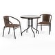 preview thumbnail 26 of 34, 3-piece Outdoor Table/Chair Set - 28.75"W x 28.75"D x 28"H