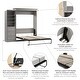 preview thumbnail 23 of 40, Versatile Queen Murphy Bed and Closet Organizer (92W) by Bestar
