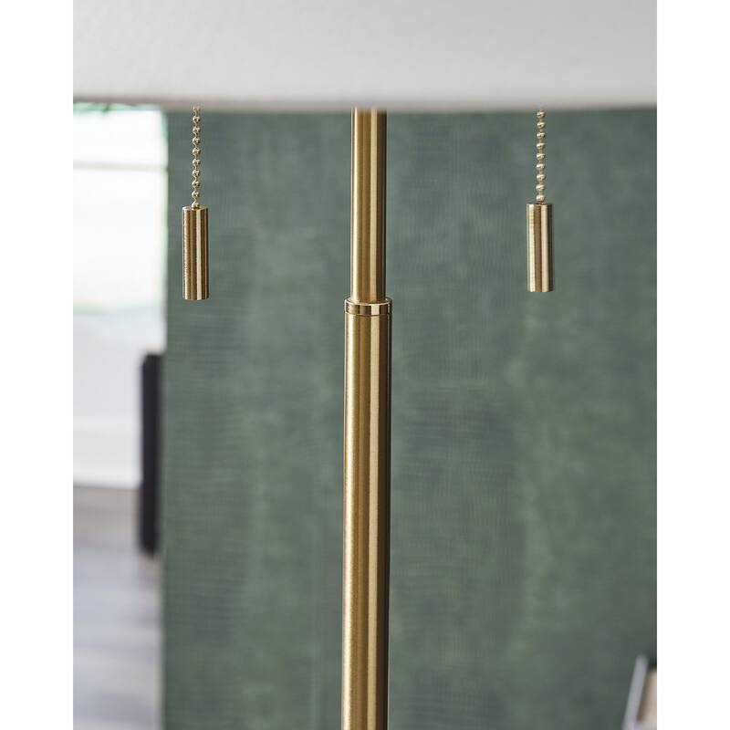Signature Design by Ashley Haigwood Gold Floor Lamp - 21" W x 21" D x 62.3" H