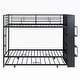 preview thumbnail 10 of 11, Twin Size Bunk Bed With A Big Bookshelf