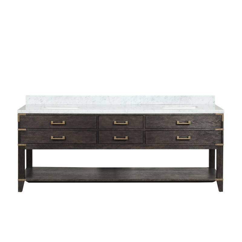 Lexora Norwalk Bath Vanity and Carrara Marble Top