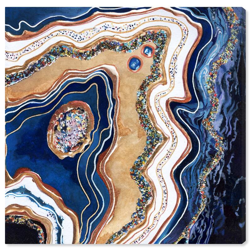 Wynwood Studio Canvas Abstract Angels Eye Blue and Sapphire Blue Modern & Contemporary Wall Art Canvas Print
