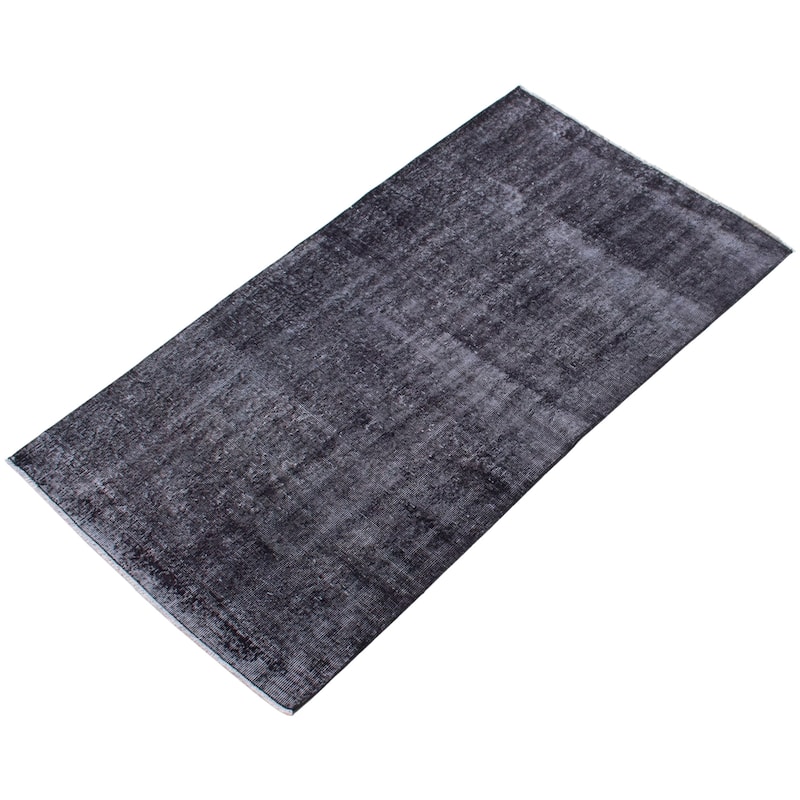 ECARPETGALLERY Hand-knotted Color Transition Black Wool Rug - 3'4 x 6'3