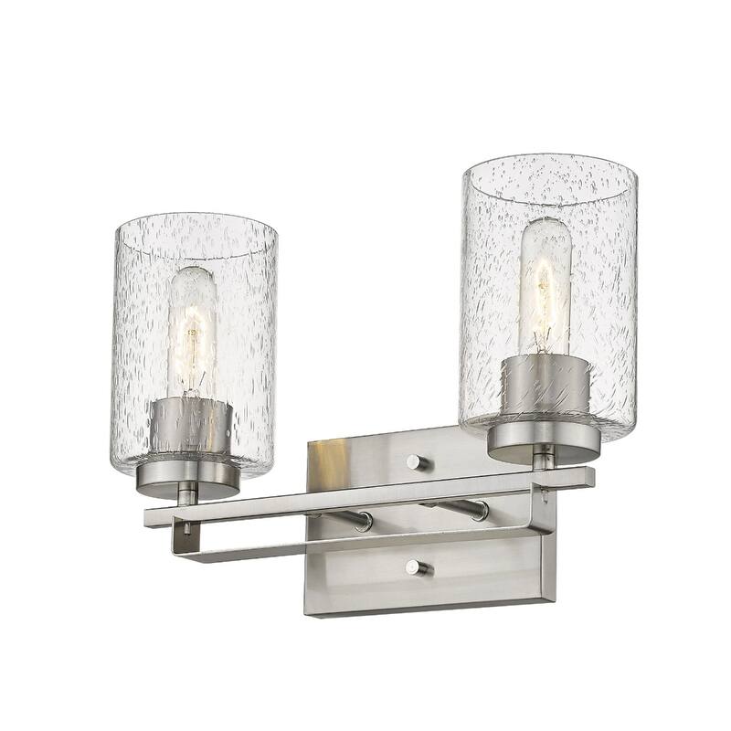 Modern Flush Mount Wall Light Fixture with Clear Bubble Glass Shade and LED Compatible for Bedroom