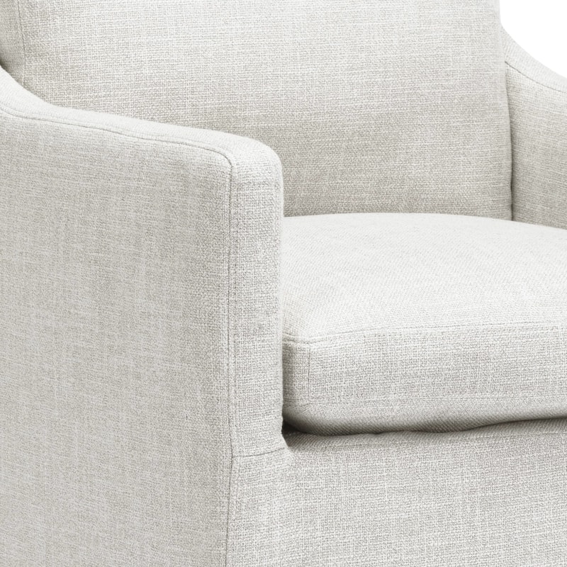 Linen 25" Upholstered Swiveling Rolling Dining Chairs with Casters