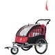preview thumbnail 2 of 7, Aosom Elite II 3 in 1 Double Child Bike Trailer and Stroller