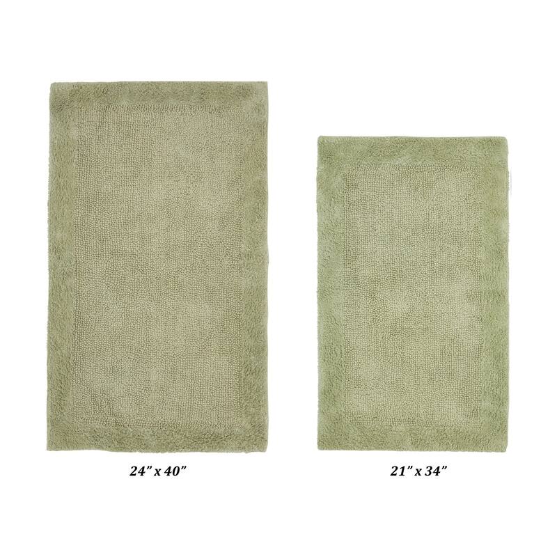 Better Trends Bath Rugs Set 100% Cotton Tufted Soft Water Absorbent Bathroom Rug for Shower, Sink Bath Mats Edge Collection