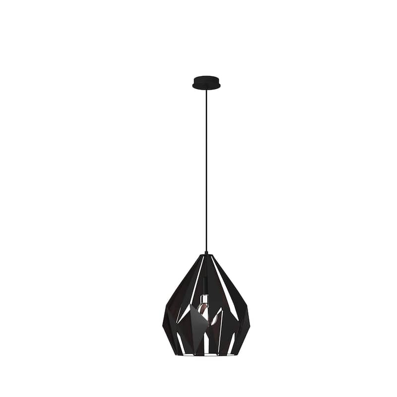 Eglo Carlton 1-light Black and Copper Pendant