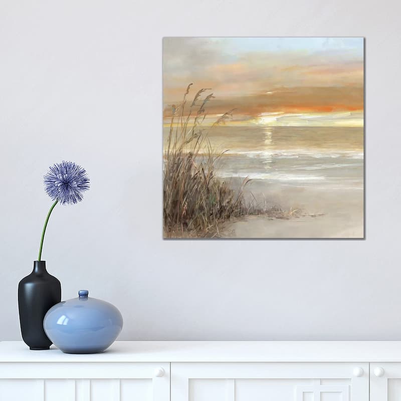 iCanvas "Malibu Sunset" by Sally Swatland Canvas Print - 18x18x1.5