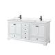 Option White / Carrara Cultured Marble Top / Matte Black