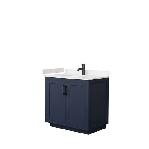 Miranda Single Vanity Set, Cultured Marble Top, No Mirror