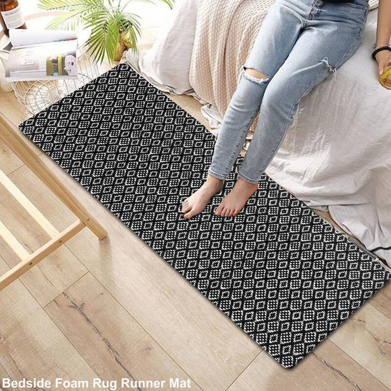 Anti-Fatigue Kitchen/Bathroom/Bed side Mat Hand Woven Runner Rug Cushioned Cotton Mat 18x48'' - 18''x48''