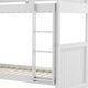 preview thumbnail 7 of 13, Furniture of America Giorgos 2-Piece White Solid Wood Twin over Twin Bunk Bed and Dresser Kids Bedroom Set
