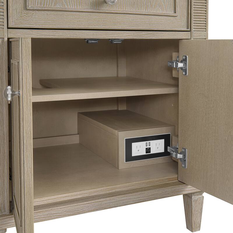 James Martin Vanities Lorelai 72" Double Vanity, Whitewashed Oak