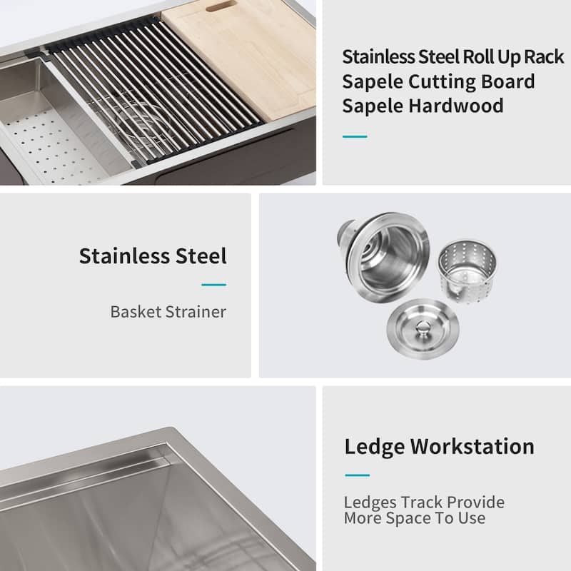 Stainless Steel Undermount Single Bowl Kitchen Sink
