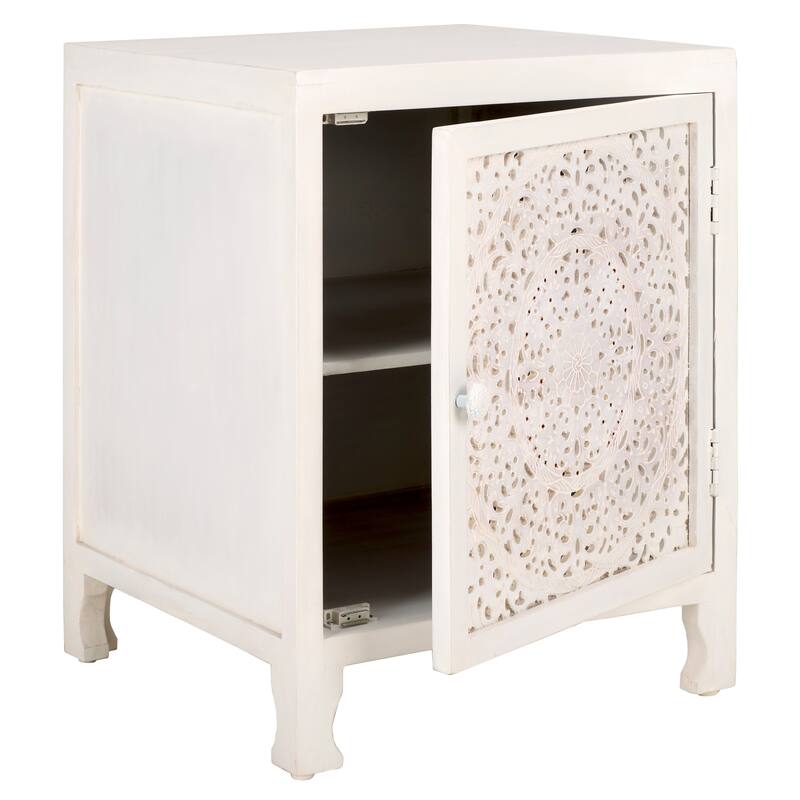 SAFAVIEH Caitlynn 2-Shelf 1-Door Nightstand (Fully Assembled)