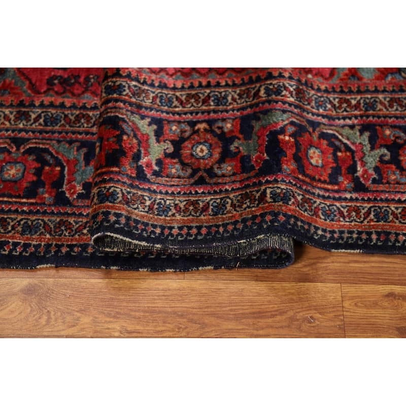 Pre-1900 Antique Vegetable Dye Sarouk Farahan Persian Wool Carpet - 5'0"x 6'2"