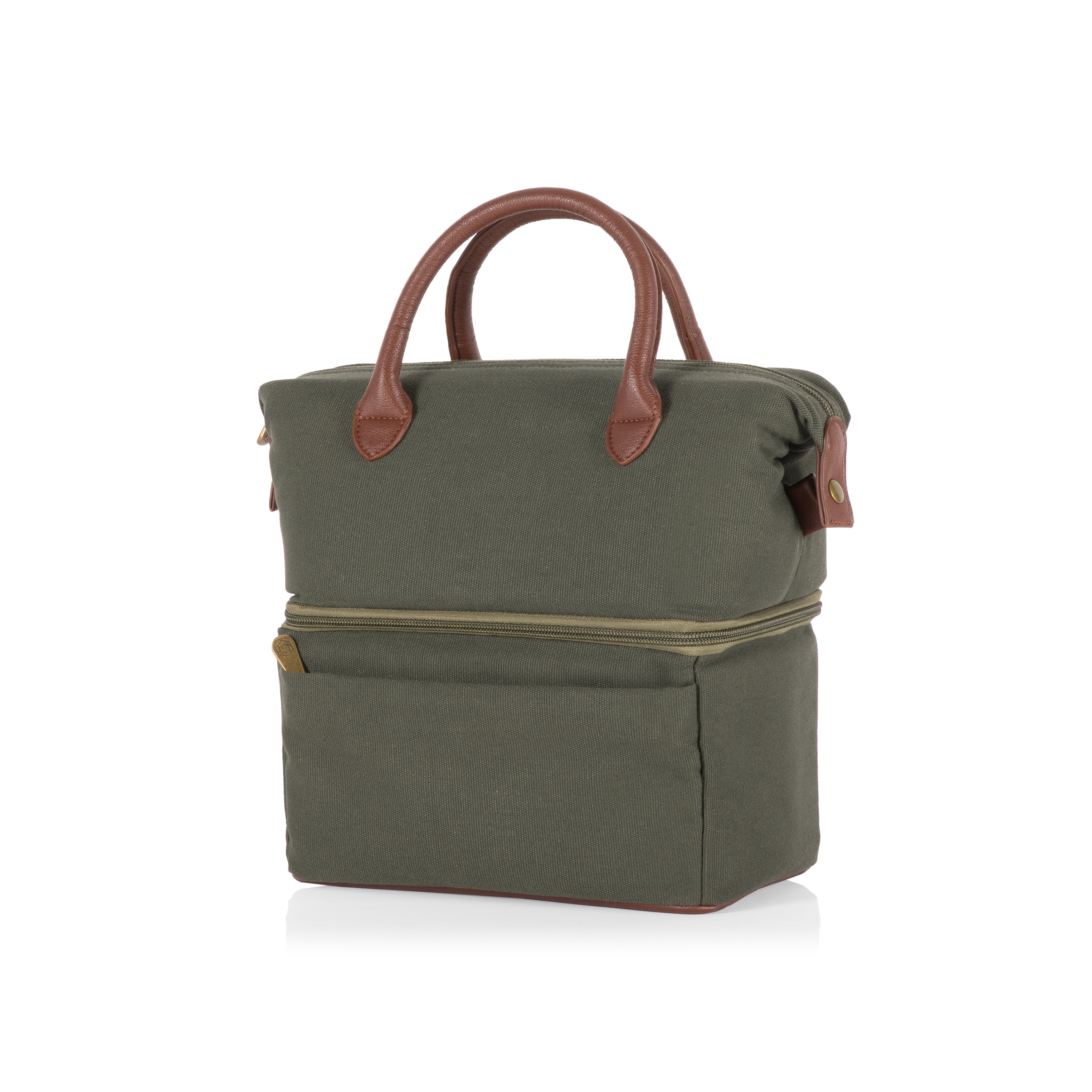 Oniva Urban Lunch Bag Cooler, (Green with Brown Accents) - Green