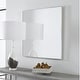 preview thumbnail 1 of 9, Uttermost Alexo 28" Square Flat Framed Accent Mirror Brushed Silver