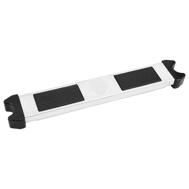 vidaXL Pool Ladder Step Silver and black 304 Stainless Steel, Plastic - 3.5 x 19.7 x 1.4