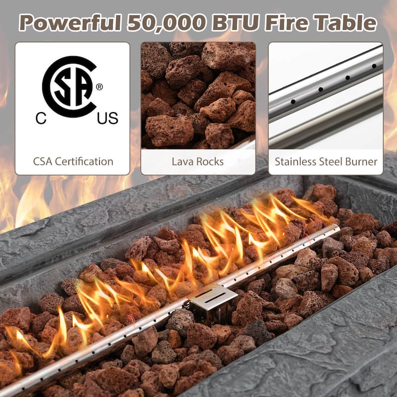 Propane Fire Pit Table Set Gas Fire Pits