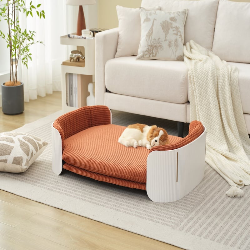 Dog Couch Bed Puppy Sofa Bed with Removable Mattress Cover - 31" W