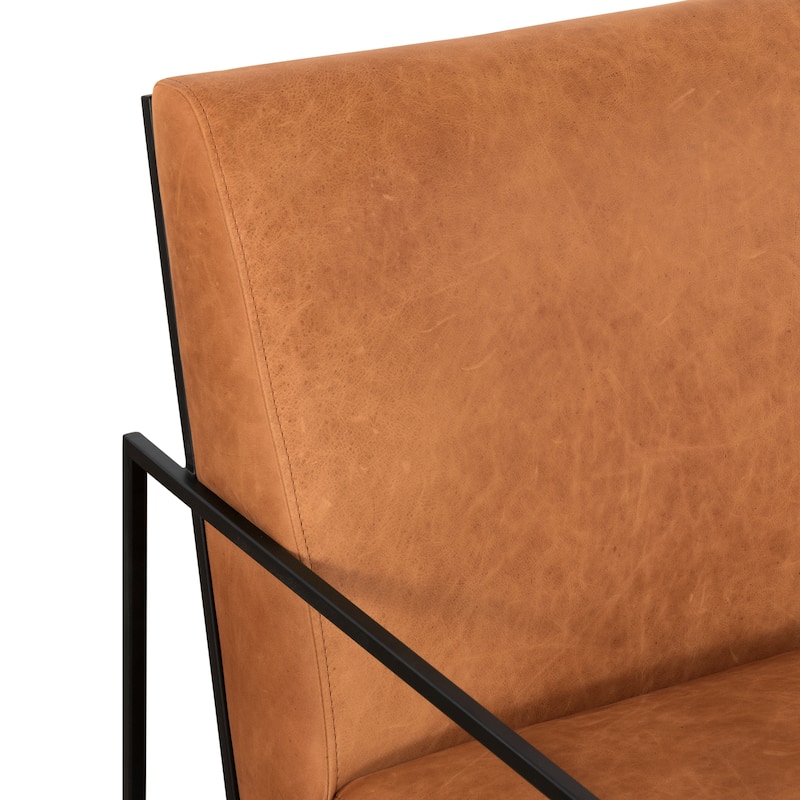 Poly & Bark Bo Lounge Chair - Full Grain Genuine Italian Leather