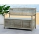 preview thumbnail 17 of 16, SAFAVIEH Outdoor Living Brisbane Grey Storage Bench - 50" x 24" x 35.2"