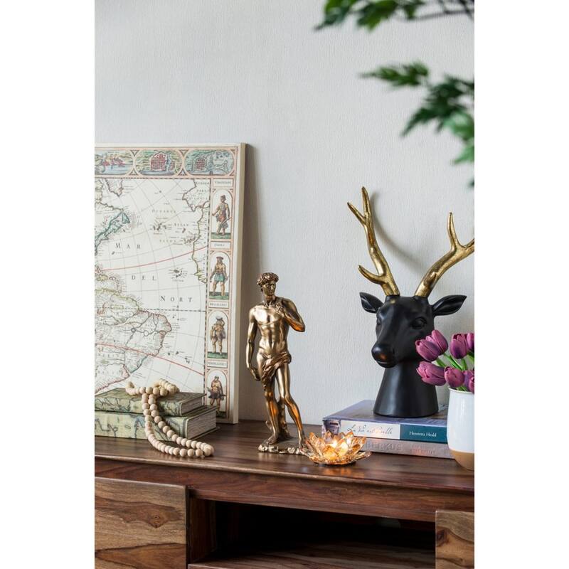 Standing David Statue - 13.75" - Gold