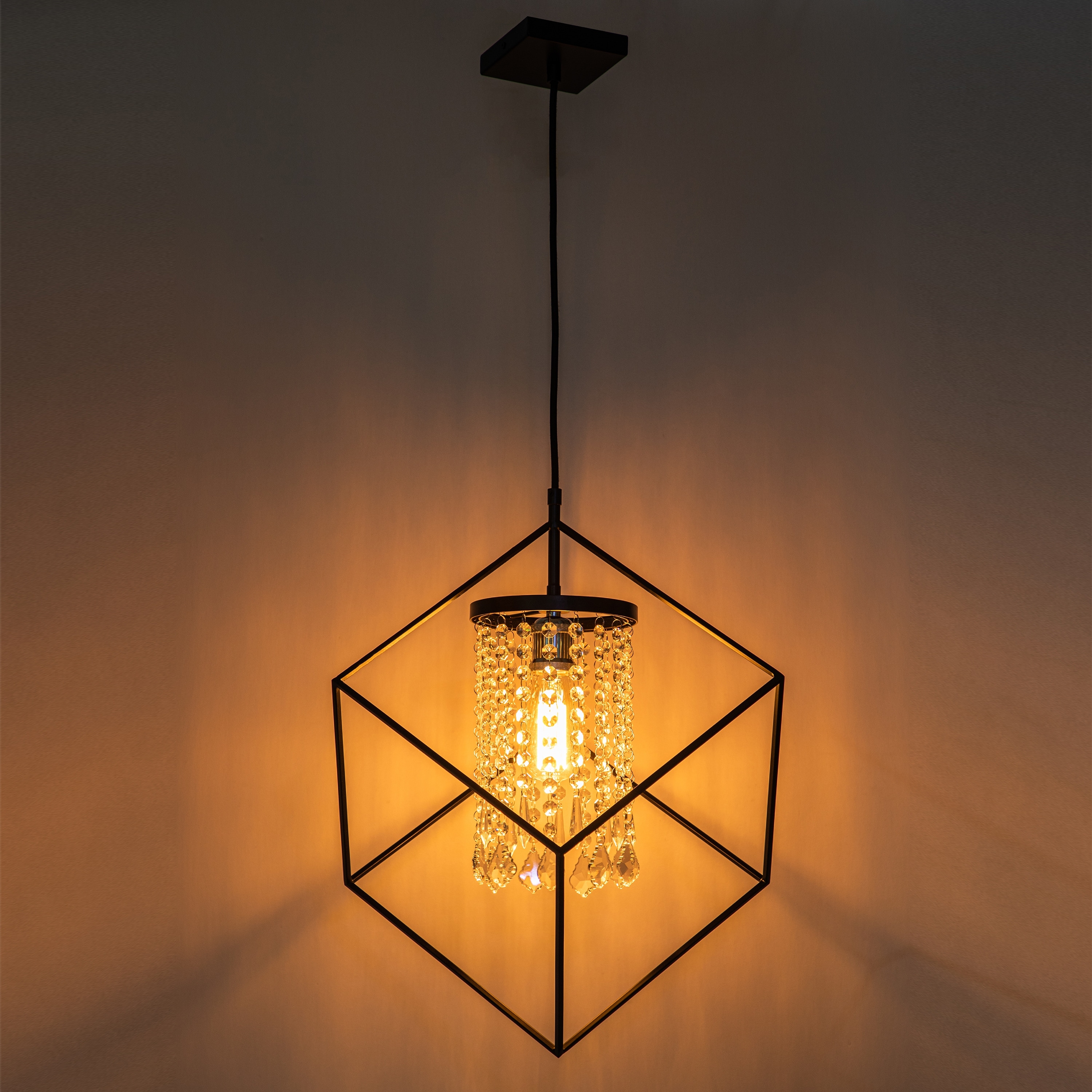 専門店では Cattleya C 1-Light Light Pendant Hanging Geometric Black スポーツトイ・アクショントイ