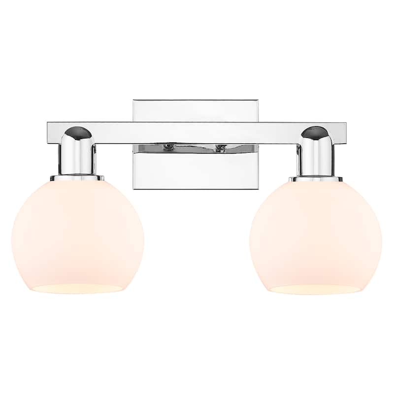 Innovations Lighting Endless Possibilities Arcadia - Athens - 2 Light 17" Bath Vanity Light - Polished Chrome/Matte White