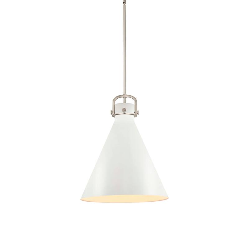 Innovations Lighting 410-1SL-22-18 Newton Cone Pendant Newton Cone 18" - Satin Nickel
