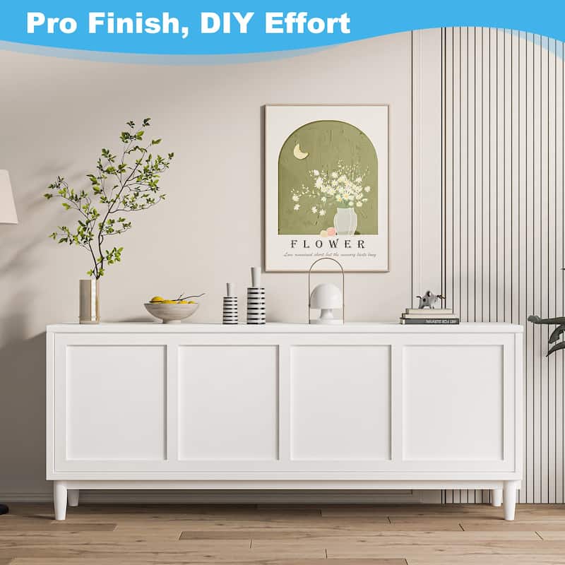 Art3d White Wainscoting Decorative Trim Set 12panels Kit or 25Panels Kit