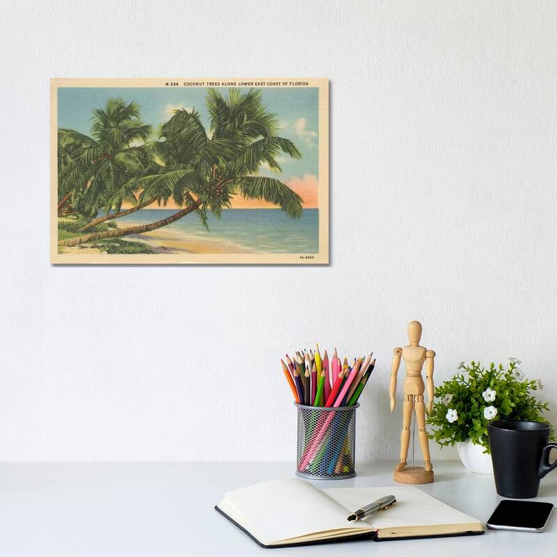 iCanvas "Florida Postcard III" by Wild Apple Portfolio Canvas Print - 8x12x0.75