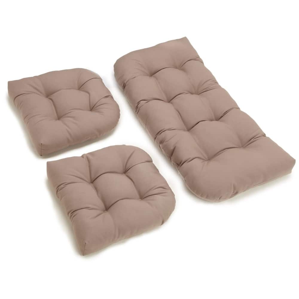 Twill 3-piece Indoor Settee Cushion Set