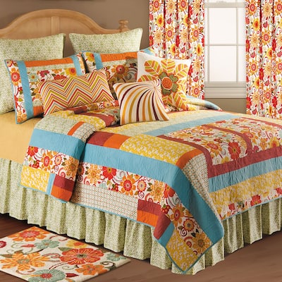 Indie Cotton Boho Pieced Quilt (Shams Not Included