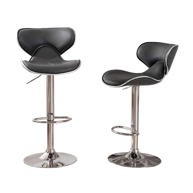Bistro Counter Barstool Gray Dining Chair Reception Chair (Set of 2) - Gray