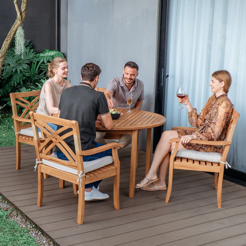 Cambridge Casual Carmel 5-Piece Indonesian Teak Outdoor Dining Set