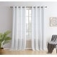preview thumbnail 27 of 87, HLC.me Madison Faux Linen Textured Sheer Privacy Sun Light Filtering Window Grommet Thick Curtains Panels, Set of 2