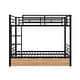 preview thumbnail 6 of 10, Black Full Size Convertible Bunk Bed with 2 Drawers