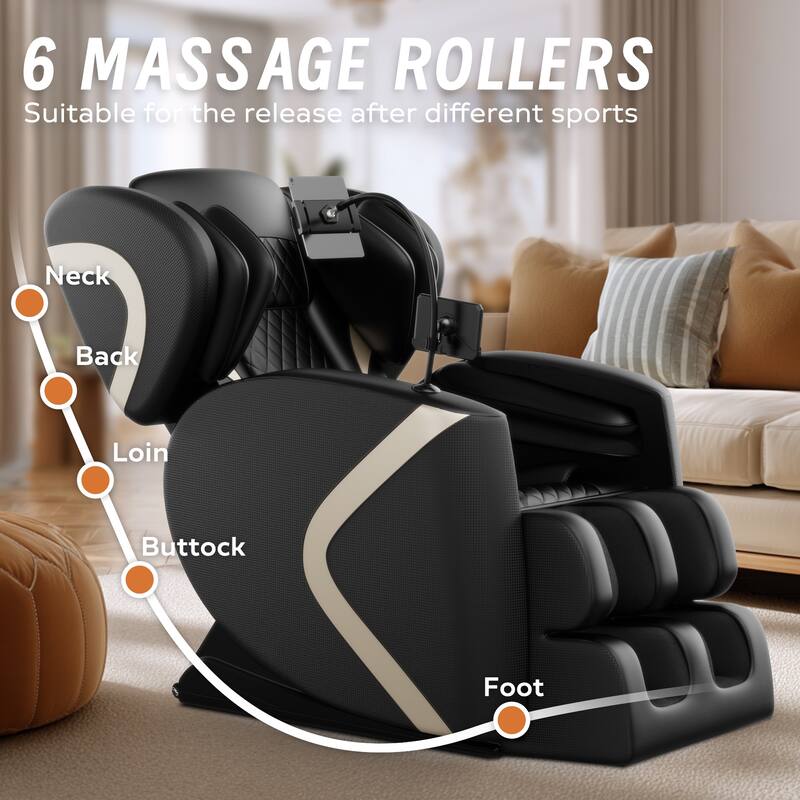 GDFStudio - Zero Gravity Air Pressure Full Body Massage Chair Recliner
