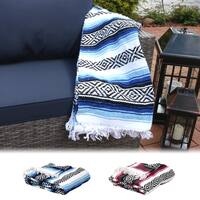 Sunnydaze Yoga Blanket Premium Mexican Beach Handwoven - Multiple Colors
