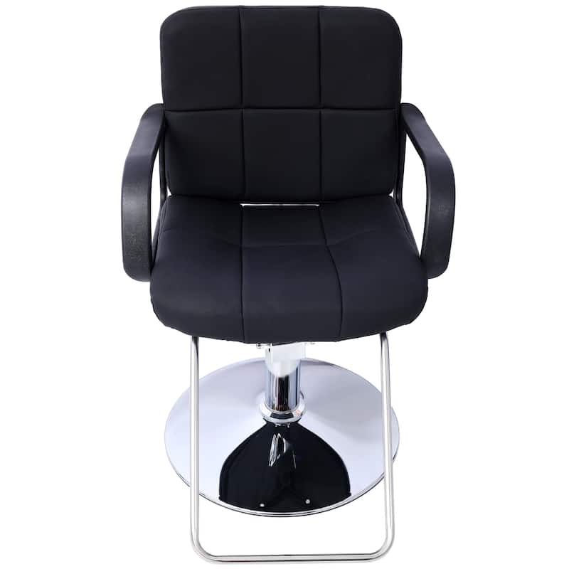 Hair Salon Chair Styling Heavy Duty Hydraulic Pump Barber Chair Beauty Shampoo Barbering Chair,with Barber Cape ,black