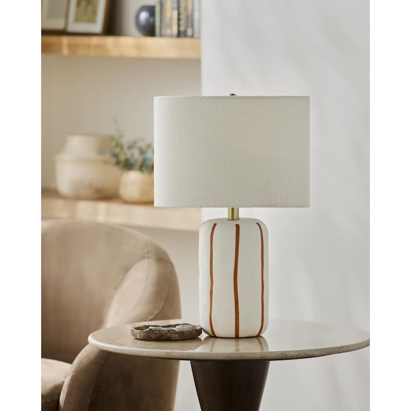 Livabliss Kinki Traditional Accent Table Lamp - 21"H x 13"W x 13"D - Brown