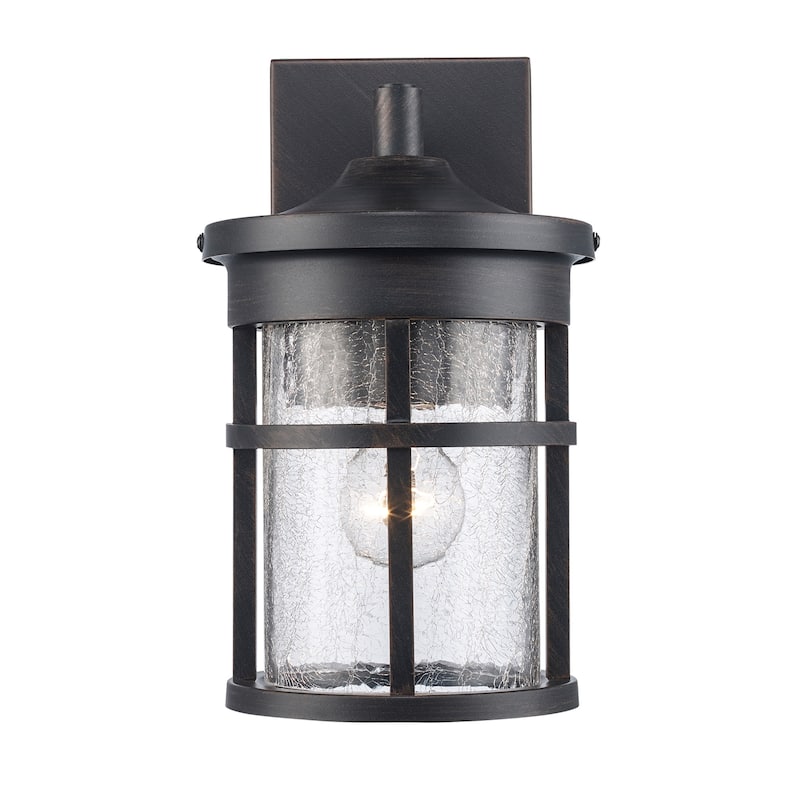 Trans Globe Lighting Crackled 1 Light Outdoor Lantern Wall Sconce - Rust