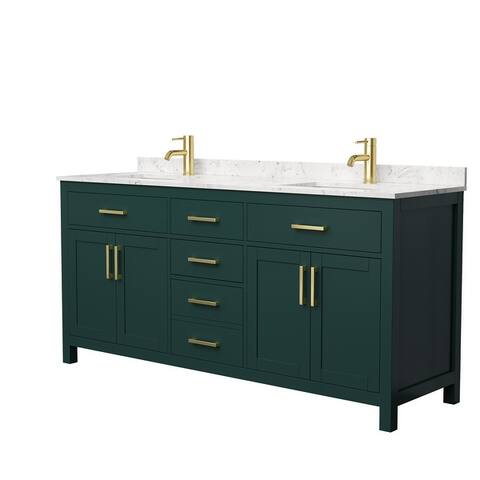 Beckett 72-inch Double Vanity with Cultured Marble Top