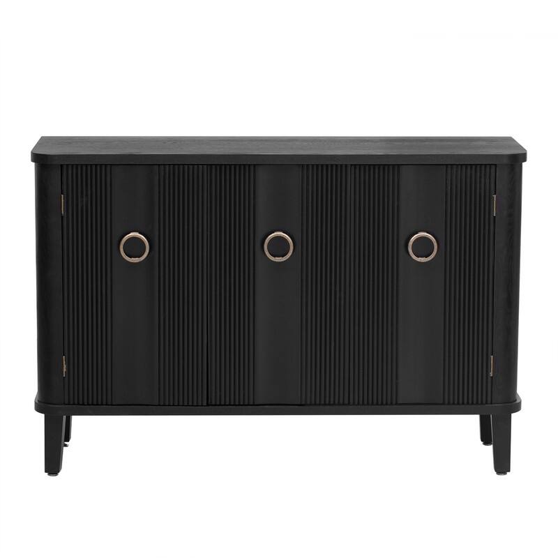 Buffet Cabinet with Storage, Accent Storage Cabinet with 3 Fir Doors, Kitchen Storage Cabinet Sideboard with Adjustable Shelves