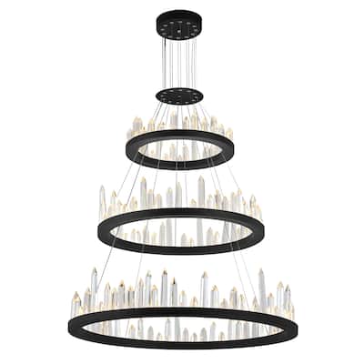 Juliette LED Chandelier With Black Finish