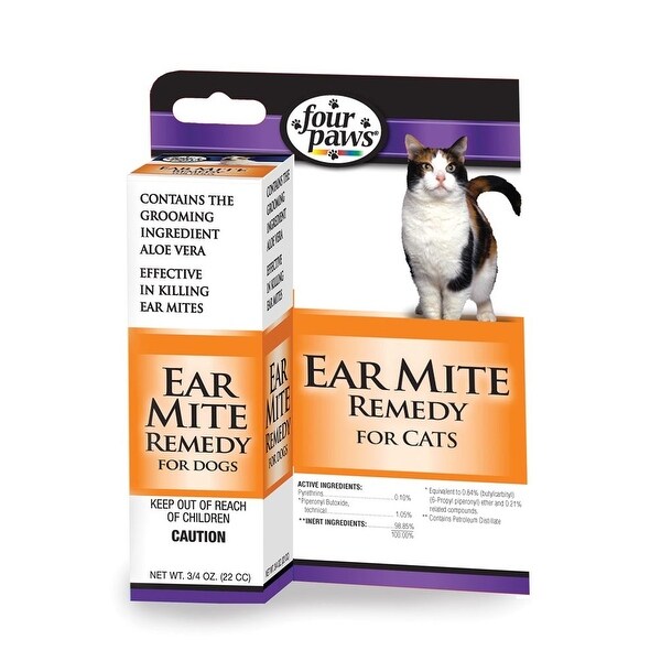 Shop Four Paws Aloe Ear Mite Treatment Cat .75oz