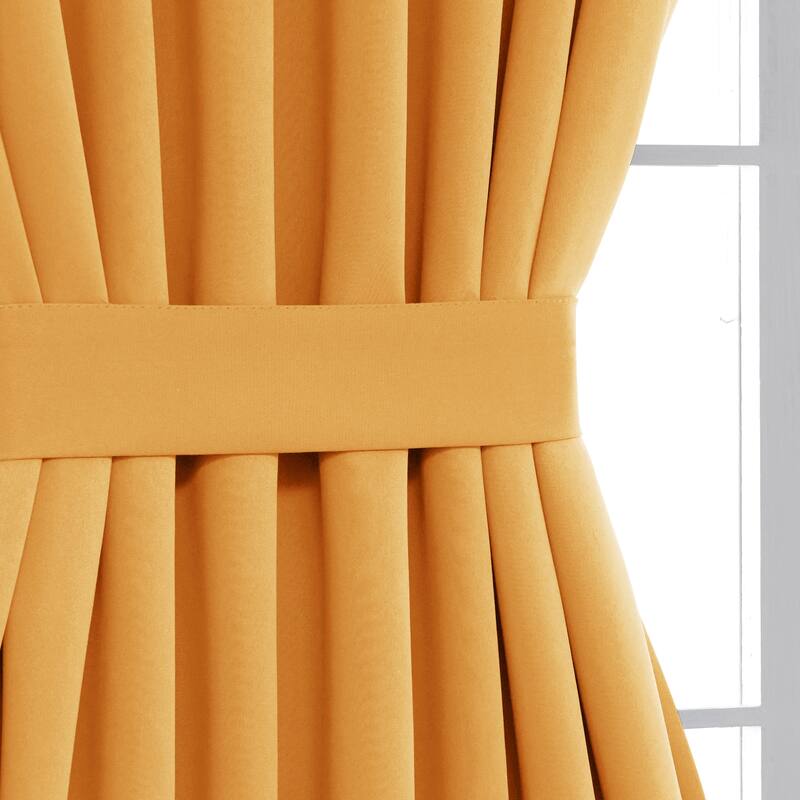 Deconovo French Door Curtain with Rod Pocket and Tieback 1 Panel